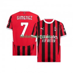 AC Milan Pelipaidat Santiago Gimenez 7 Kotipelipaita 2024-2025 Lyhythihainen ,Miehet