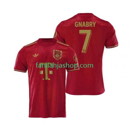 FC Bayern München Pelipaidat Punainen 125th Anniversary Serge Gnabry 7 Kotipelipaita 2024-2025 Lyhythihainen ,Miehet
