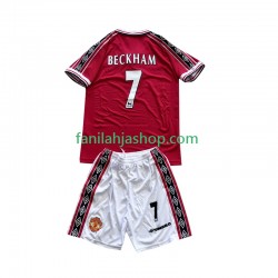 Manchester United Pelipaidat Beckham 7 Retro Kotipelipaita 1998 1999 Lyhythihainen ,Lapset