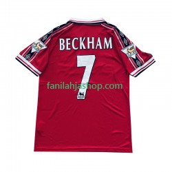 Manchester United Pelipaidat Beckham 7 Retro Kotipelipaita 1998 1999 Lyhythihainen ,Miehet