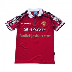 Manchester United Pelipaidat Beckham 7 Retro Kotipelipaita 1998 1999 Lyhythihainen ,Miehet