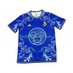 Real Madrid Pelipaidat Sininen Versace Edition Kotipelipaita 2024-2025 Lyhythihainen ,Miehet