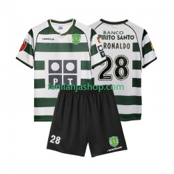 Sporting CP Pelipaidat Cristiano Ronaldo 28 2001 2003 Retro Kotipelipaita Lyhythihainen ,Lapset