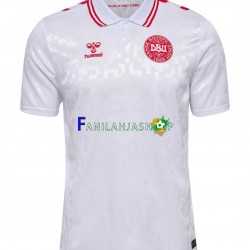Tanska Pelipaidat Euro 2024 Vieraspelipaita Lyhythihainen ,Miehet