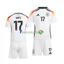 Saksa Pelipaidat Florian Wirtz 17 Euro 2024 Kotipelipaita Lyhythihainen ,Lapset