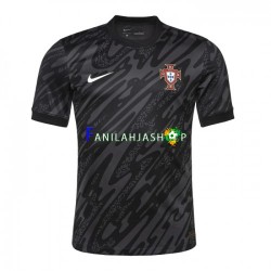 Portugali Pelipaidat Euro 2024 Maalivahdin Vieraspelipaita Lyhythihainen ,Miehet