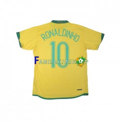 Brasilia Pelipaidat RONALDINHO 10 Retro Kotipelipaita 2006 Lyhythihainen ,Miehet
