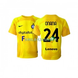 Inter Milan Pelipaidat Andre Onana 24 Maalivahdin Vieraspelipaita 2022-2023 Lyhythihainen ,Miehet