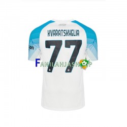 Napoli Pelipaidat Face Game Kvaratskhelia 77 Kotipelipaita 2022-2023 Lyhythihainen ,Miehet