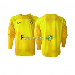 Portugali Pelipaidat Maalivahdin Kotipelipaita World Cup 2022 Pitkähihainen ,Miehet