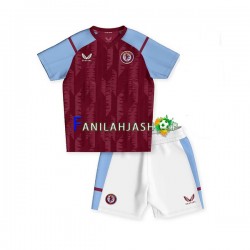 Aston Villa Pelipaidat Kotipelipaita 2023-2024 Lyhythihainen ,Lapset