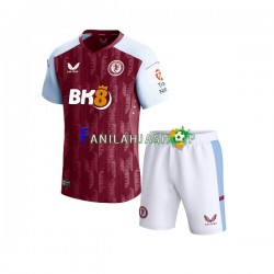 Aston Villa Pelipaidat Kotipelipaita 2023-2024 Lyhythihainen ,Lapset