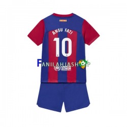 FC Barcelona Pelipaidat Ansu Fati 10 Kotipelipaita 2023-2024 Lyhythihainen ,Lapset