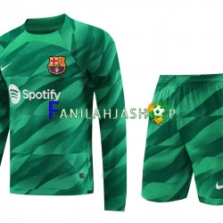 FC Barcelona Pelipaidat Maalivahdin Kotipelipaita 2023-2024 Pitkähihainen ,Lapset