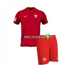 Sevilla FC Pelipaidat Vieraspelipaita 2023-2024 Lyhythihainen ,Lapset