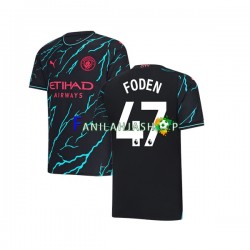 Manchester City Pelipaidat Phil Foden 47 Kolmaspelipaita 2023-2024 Lyhythihainen ,Miehet