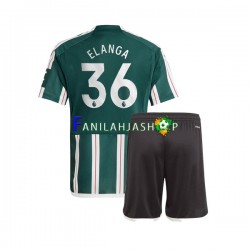 Manchester United Pelipaidat Anthony Elanga 36 Vieraspelipaita 2023-2024 Lyhythihainen ,Lapset
