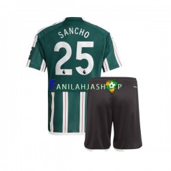 Manchester United Pelipaidat Jadon Sancho 25 Vieraspelipaita 2023-2024 Lyhythihainen ,Lapset