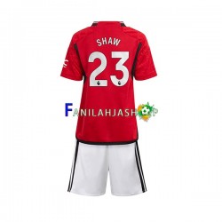 Manchester United Pelipaidat Luke Shaw 23 Kotipelipaita 2023-2024 Lyhythihainen ,Lapset