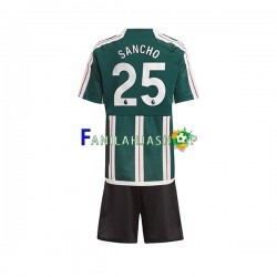 Manchester United Pelipaidat Sancho 25 Vieraspelipaita 2023-2024 Lyhythihainen ,Lapset