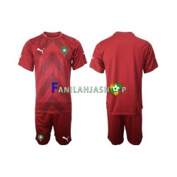 Marokko Pelipaidat Maalivahdin Kotipelipaita 2022 Lyhythihainen ,Lapset