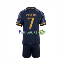 Real Madrid Pelipaidat Vinicius Junior 7 Vieraspelipaita 2023-2024 Lyhythihainen ,Lapset