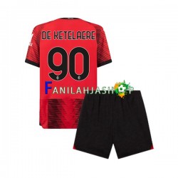 AC Milan Pelipaidat Charles De Ketelaere 90 Kotipelipaita 2023-2024 Lyhythihainen ,Lapset