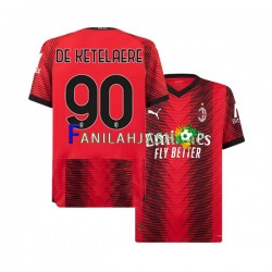 AC Milan Pelipaidat Charles De Ketelaere 90 Kotipelipaita 2023-2024 Lyhythihainen ,Miehet