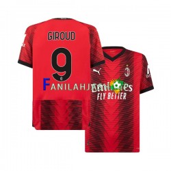 AC Milan Pelipaidat Olivier Giroud 9 Kotipelipaita 2023-2024 Lyhythihainen ,Miehet
