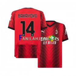 AC Milan Pelipaidat Tiemoue Bakayoko 14 Kotipelipaita 2023-2024 Lyhythihainen ,Miehet