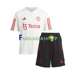 Manchester United Valkoinen Treenipaita ja Shortsit 2023-2024