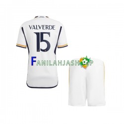 Real Madrid Pelipaidat Federico Valverde 15 Kotipelipaita 2023-2024 Lyhythihainen ,Lapset