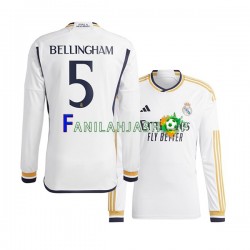 Real Madrid Pelipaidat Jude Bellingham 5 Kotipelipaita 2023-2024 Pitkähihainen ,Miehet