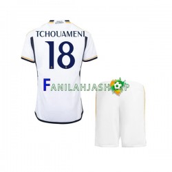 Real Madrid Pelipaidat TCHOUAMENI 18 Kotipelipaita 2023-2024 Lyhythihainen ,Lapset