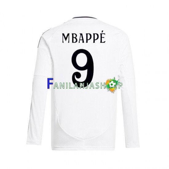 Real Madrid Pelipaidat Kylian Mbappé 9 Kotipelipaita 2024-2025 Pitkähihainen ,Miehet