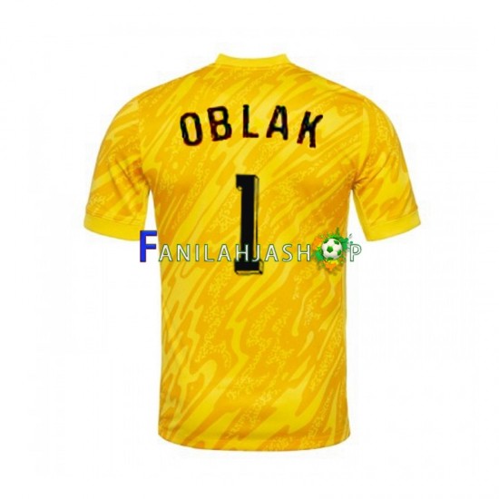 Slovenia Pelipaidat Jan Oblak 1 Euro Maalivahdin Kotipelipaita 2024 Lyhythihainen ,Miehet