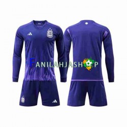 Argentiina Pelipaidat 3 Stars Vieraspelipaita World Cup 2022 Pitkähihainen ,Lapset