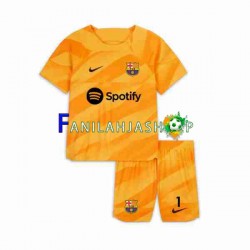 FC Barcelona Pelipaidat Ter Stegen 1 Maalivahdin Neljäspelipaita 2023-2024 Lyhythihainen ,Lapset