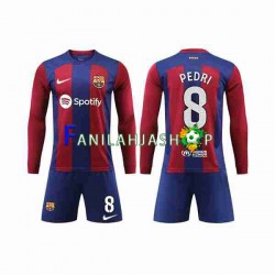 FC Barcelona Pelipaidat Pedri 8 Kotipelipaita 2023-2024 Pitkähihainen ,Lapset