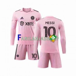 Inter Miami Pelipaidat Lionel Messi 10 Kotipelipaita 2023-2024 Pitkähihainen ,Lapset