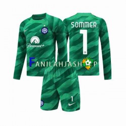 Inter Milan Pelipaidat Sommer 1 Maalivahdin Vieraspelipaita 2023-2024 Pitkähihainen ,Lapset
