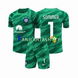 Inter Milan Pelipaidat Sommer 1 Maalivahdin Vieraspelipaita 2023-2024 Lyhythihainen ,Lapset