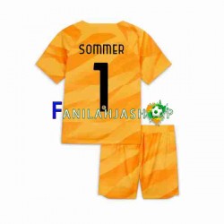 Inter Milan Pelipaidat Sommer 1 Maalivahdin Kotipelipaita 2023-2024 Lyhythihainen ,Lapset