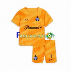 Inter Milan Pelipaidat Sommer 1 Maalivahdin Kotipelipaita 2023-2024 Lyhythihainen ,Lapset