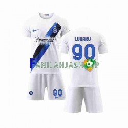 Inter Milan Pelipaidat Lukaku 90 Vieraspelipaita 2023-2024 Lyhythihainen ,Lapset