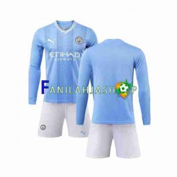 Manchester City Pelipaidat Kotipelipaita 2023-2024 Pitkähihainen ,Lapset
