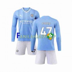 Manchester City Pelipaidat Phil Foden 47 Kotipelipaita 2023-2024 Pitkähihainen ,Lapset