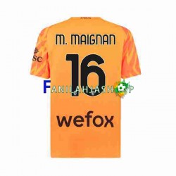 AC Milan Pelipaidat Mike Maignan 16 Maalivahdin Vieraspelipaita 2023-2024 Lyhythihainen ,Miehet
