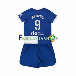 Atlético Madrid Pelipaidat 2 Memphis Depay 9 Vieraspelipaita 2023-2024 Lyhythihainen ,Lapset