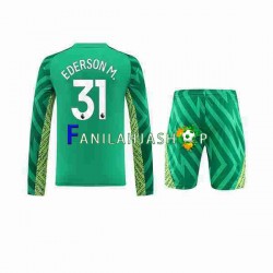 Manchester City Pelipaidat Ederson Moraes 31 Maalivahdin Kotipelipaita 2023-2024 Pitkähihainen ,Lapset